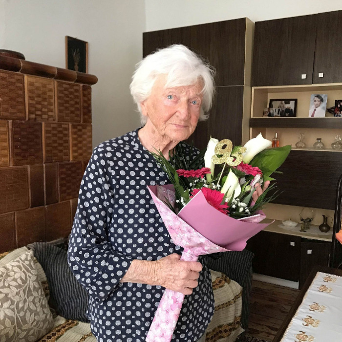 Krajcsó Istvánné köszöntése 95. születésnapja alkalmából