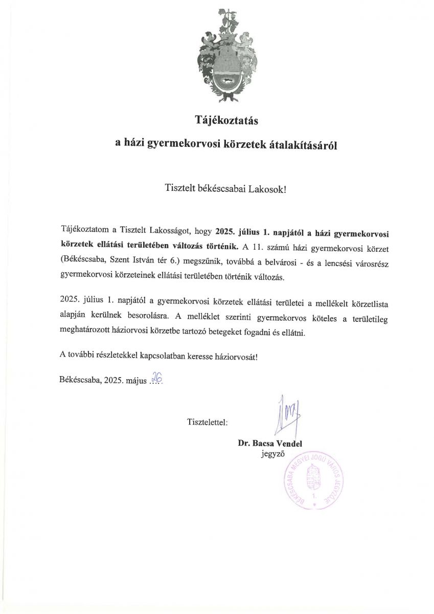 Békéscsaba Megyei Jogú Város weblapja