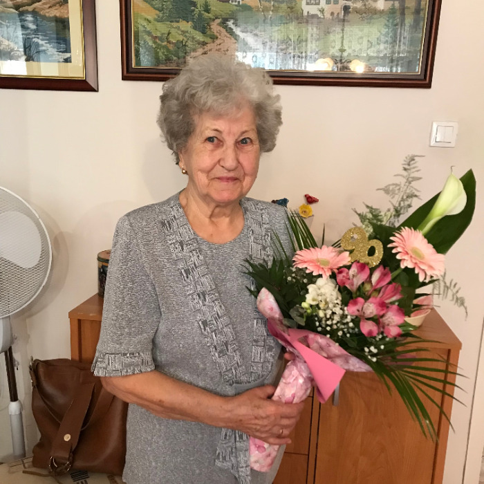 Békési Lajosné köszöntése 90. születésnapja alkalmából