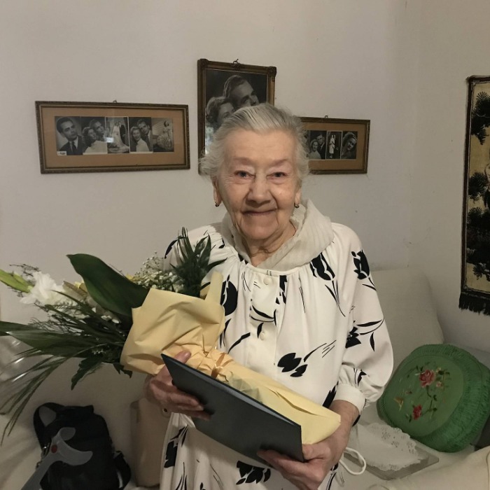 Sajóhegyi Ferencné köszöntése 95. születésnapja alkalmából
