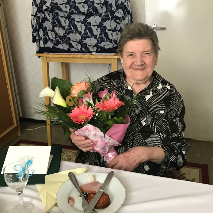 Tóth Mihályné köszöntése 90. születésnapja alkalmából