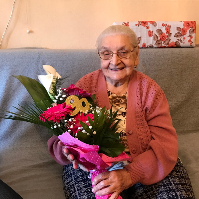 Unyatinszki Mihályné köszöntése 90. születésnapja alkalmából