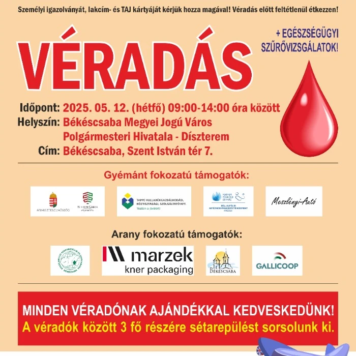 véradás békéscsaba - 2025.05.12. képe