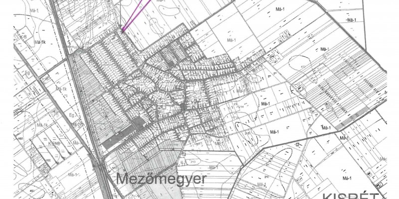 térkép Mezőmegyer telkek 2025